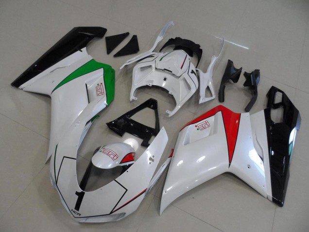 2007-2014 Glossy White Red Green Glossy Black Ducati 848 1098 1198 Motorcycle Fairings Australia