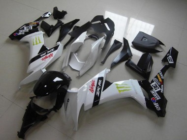 2008-2010 White Glossy Black Red Green Monster Kawasaki ZX10R Motorcycle Fairings Australia