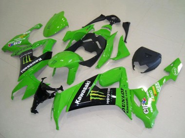 2008-2010 Green Glossy Black Yellow Monster Kawasaki ZX10R Motorcycle Fairings Australia