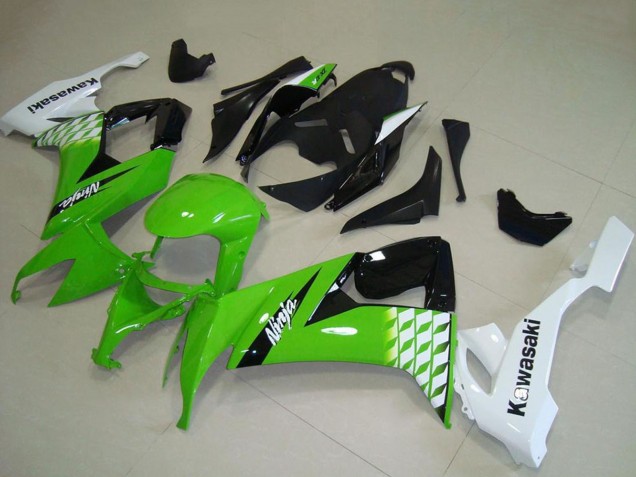 2008-2010 White Green Glossy Black Kawasaki ZX10R Motorcycle Fairings Australia