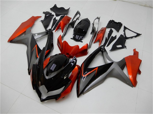 2008-2010 Orange Grey Glossy Black Suzuki GSXR 600/750 Motorcycle Fairings Australia