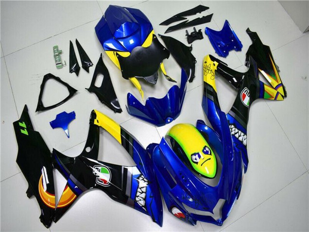 2008-2010 Blue Yellow Shark Suzuki GSXR 600/750 Motorcycle Fairings Australia