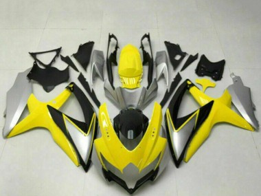 2008-2010 Yellow Silver Glossy Black Suzuki GSXR 600/750 Motorcycle Fairings Australia