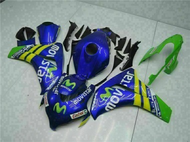 2008-2011 Blue Yellow Green MoviStar Castrol Honda CBR1000RR Motorcycle Fairings Australia