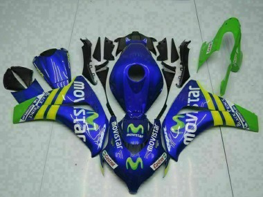 2008-2011 Blue Yellow Green MoviStar Castrol Honda CBR1000RR Motorcycle Fairings Australia
