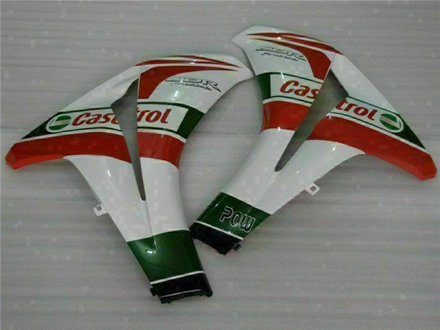 2008-2011 White Red Green Castrol Honda CBR1000RR Motorcycle Fairings Australia