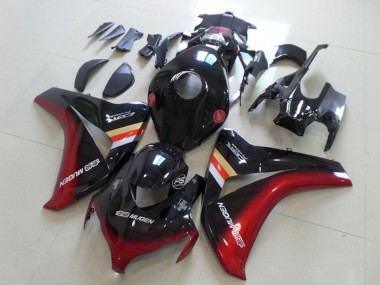 2008-2011 Glossy Black Red Mugen Honda CBR1000RR Motorcycle Fairings Australia