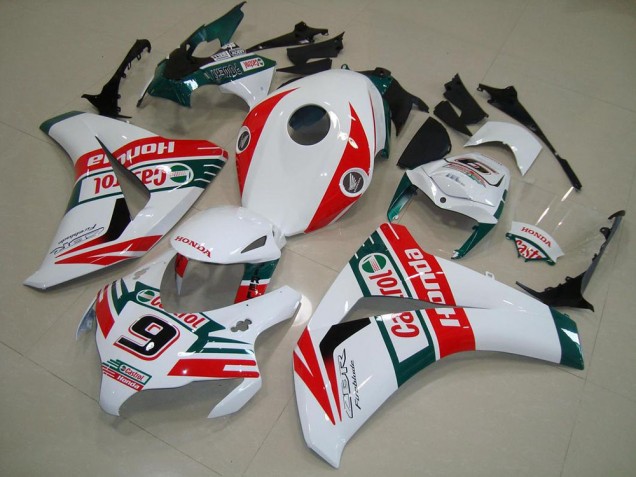 2008-2011 White Red Dark Green Castrol No 9 Honda CBR1000RR Motorcycle Fairings Australia