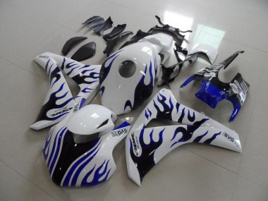 2008-2011 White Blue Flame Racing Honda CBR1000RR Motorcycle Fairings Australia