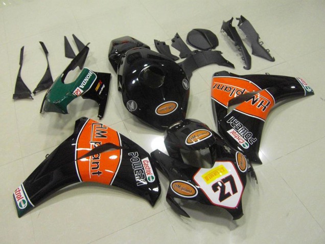 2008-2011 Glossy Black Orange HM Plant 27 Honda CBR1000RR Motorcycle Fairings Australia
