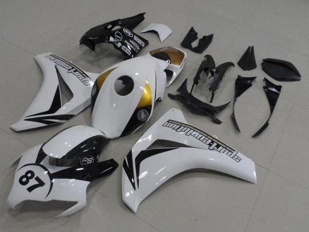2008-2011 White Gold Glossy Black 87 Honda CBR1000RR Motorcycle Fairings Australia