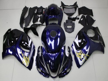 2008-2020 Dark Blue White Gold Suzuki GSXR 1300 Hayabusa Motorcycle Fairings Australia