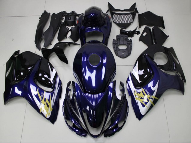 2008-2020 Dark Blue White Gold Suzuki GSXR 1300 Hayabusa Motorcycle Fairings Australia