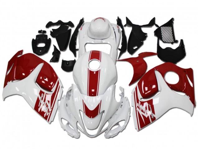 2008-2020 White Red Suzuki GSXR 1300 Hayabusa Motorcycle Fairings Australia