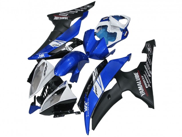 2008-2016 White Blue Matte Black Yamalube Yamaha YZF R6 Motorcycle Fairings Australia
