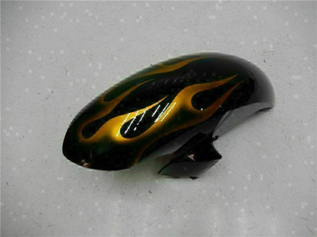 2008-2016 Glossy Black Gold Flame Yamaha YZF R6 Motorcycle Fairings Australia