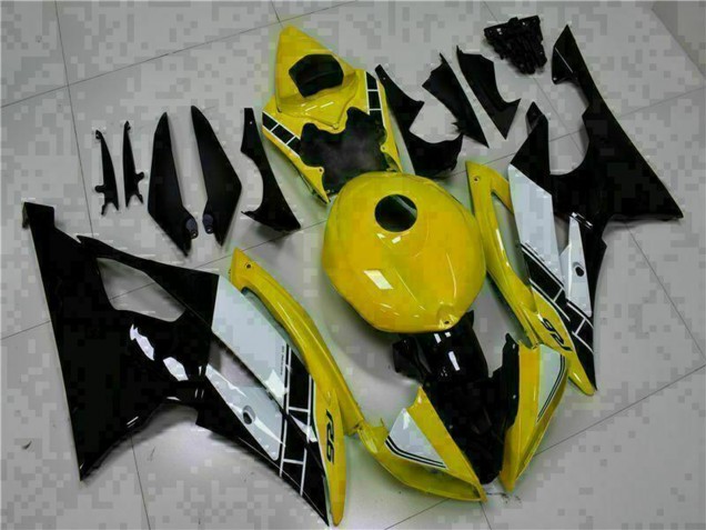 2008-2016 Yellow White Glossy Black Yamaha YZF R6 Motorcycle Fairings Australia
