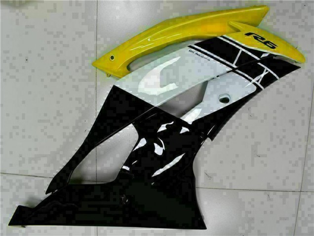 2008-2016 Yellow White Glossy Black Yamaha YZF R6 Motorcycle Fairings Australia