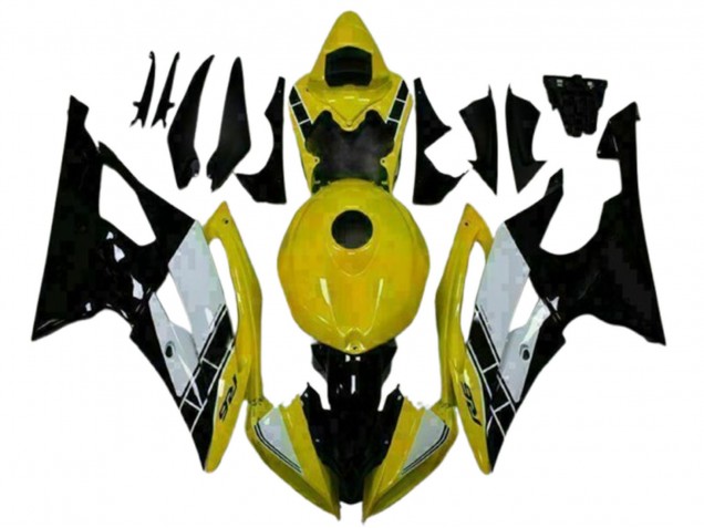 2008-2016 Yellow White Glossy Black Yamaha YZF R6 Motorcycle Fairings Australia