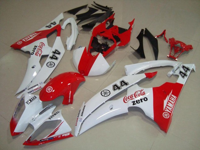 2008-2016 White Red Cocacola 44 Yamaha YZF R6 Motorcycle Fairings Australia