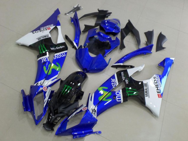 2008-2016 White Blue Glossy Black Green Monster MoviStar Yamaha YZF R6 Motorcycle Fairings Australia
