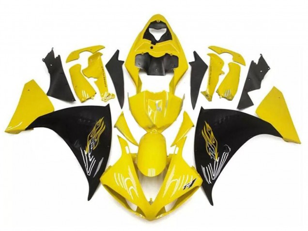 2009-2011 Yellow Black Yamaha YZF R1 Motorcycle Fairings Australia