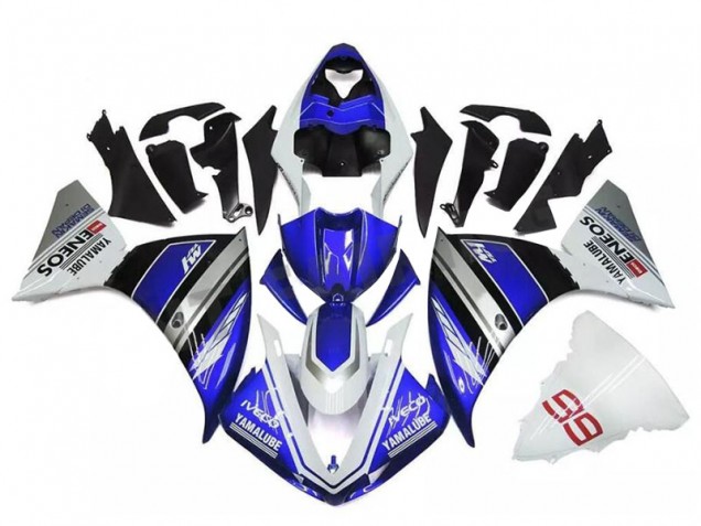2009-2011 White Blue Black Yamalube ENEOS M1 Yamaha YZF R1 Motorcycle Fairings Australia