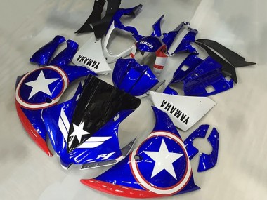 2009-2011 Blue White Red Black Star Captain America Yamaha YZF R1 Motorcycle Fairings Australia