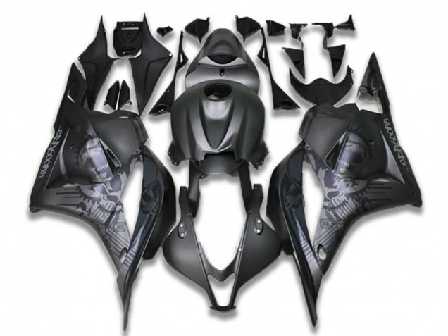 2009-2012 Black Grey Skull Honda CBR600RR Motorcycle Fairings Australia