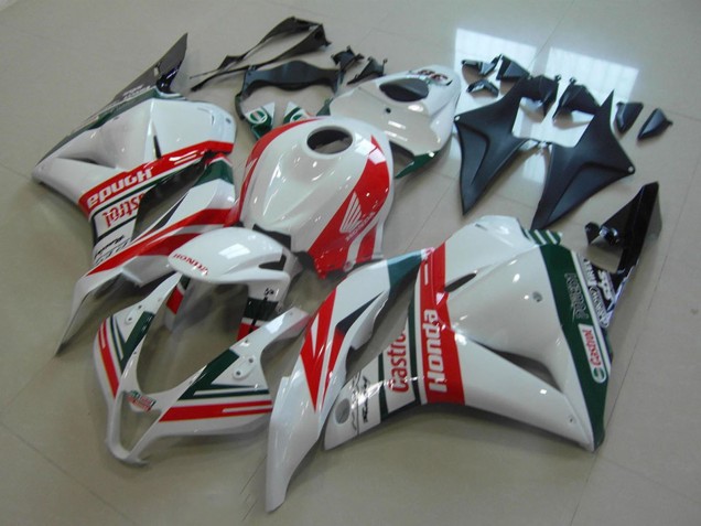 2009-2012 White Red Green Castrol Honda CBR600RR Motorcycle Fairings Australia