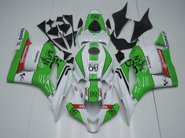 2009-2012 White Green Red Go Fun Honda CBR600RR Motorcycle Fairings Australia