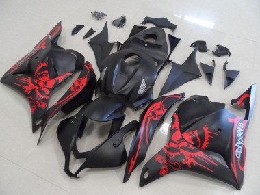 2009-2012 Matte Black Red Skull Honda CBR600RR Motorcycle Fairings Australia