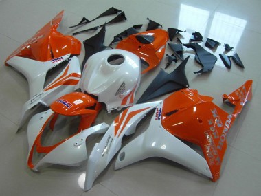 2009-2012 White Orange HRC Honda CBR600RR Motorcycle Fairings Australia