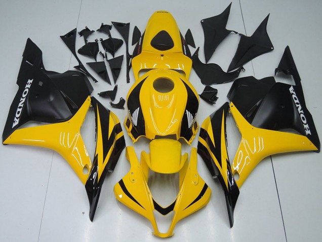 2009-2012 Yellow Matte Black Honda CBR600RR Motorcycle Fairings Australia