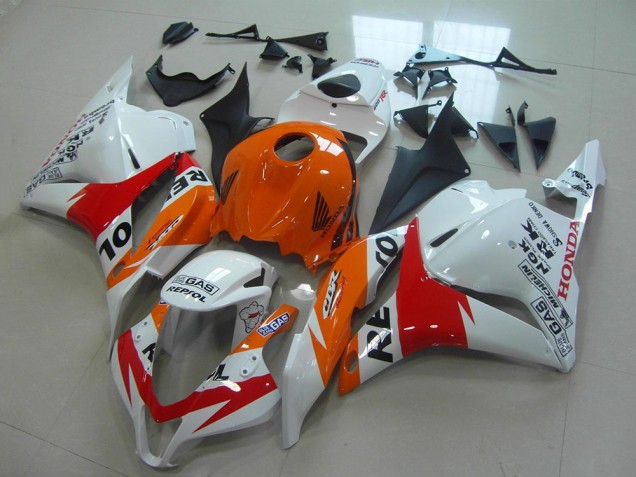 2009-2012 Orange White Red Glossy Black Repsol Honda CBR600RR Motorcycle Fairings Kit Australia