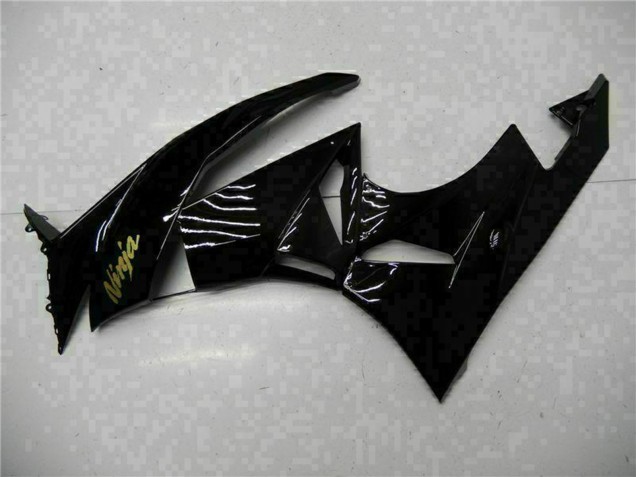 2009-2012 Glossy Black Gold Ninja Kawasaki ZX6R Motorcycle Fairings Australia