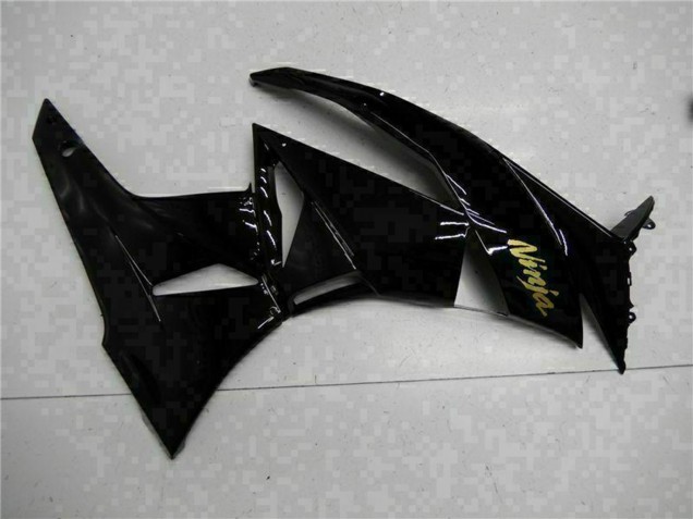 2009-2012 Glossy Black Gold Ninja Kawasaki ZX6R Motorcycle Fairings Australia