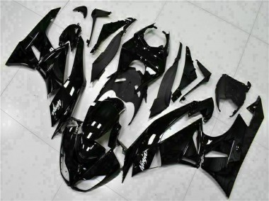 2009-2012 Glossy Black White Ninja Kawasaki ZX6R Motorcycle Fairings Australia