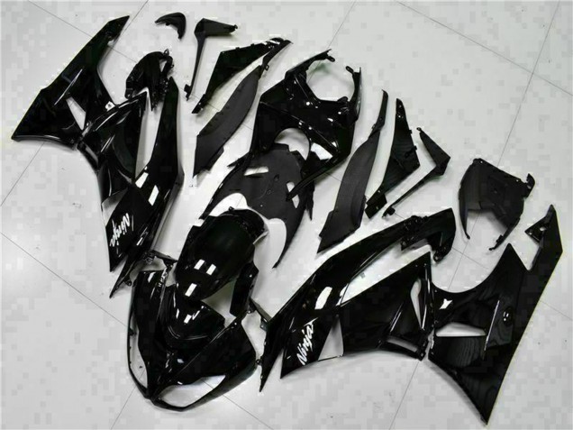 2009-2012 Glossy Black White Ninja Kawasaki ZX6R Motorcycle Fairings Australia