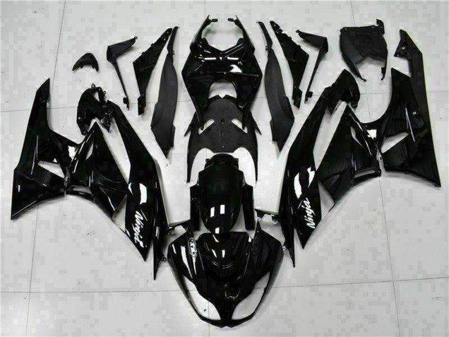 2009-2012 Glossy Black White Ninja Kawasaki ZX6R Motorcycle Fairings Australia