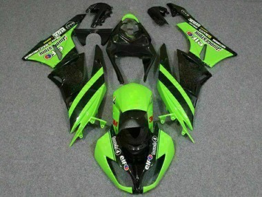 2009-2012 Green Glossy Black Elf Touch4 Bridgestone Kawasaki ZX6R Motorcycle Fairings Australia
