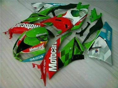 2009-2012 Green White Red Black Blue Motocard Kawasaki ZX6R Motorcycle Fairings Australia