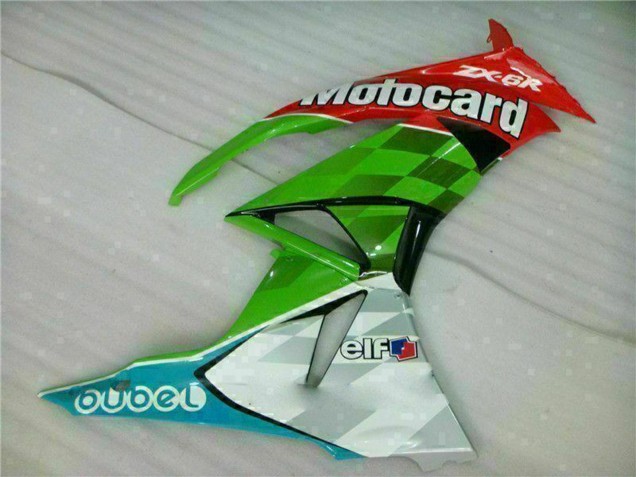 2009-2012 Green White Red Black Blue Motocard Kawasaki ZX6R Motorcycle Fairings Australia