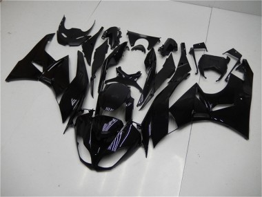 2009-2012 Glossy Black Kawasaki ZX6R Motorcycle Fairings Australia