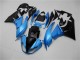 2009-2012 Light Blue Glossy Black Kawasaki ZX6R Motorcycle Fairings Australia