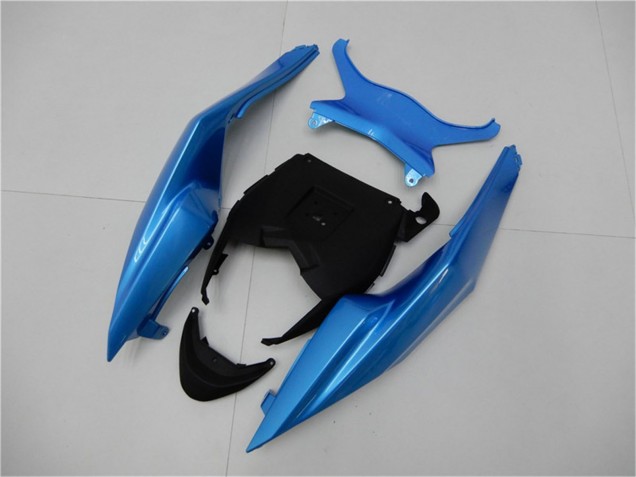 2009-2012 Light Blue Glossy Black Kawasaki ZX6R Motorcycle Fairings Australia