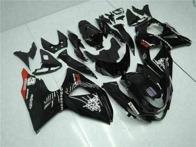 2009-2016 Glossy Black Red Beacon Motul Suzuki GSXR 1000 Motorcycle Fairings Australia