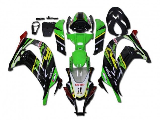 2011-2015 Green Yellow Glossy Black Red Showr 1 Kawasaki ZX10R Motorcycle Fairings Australia