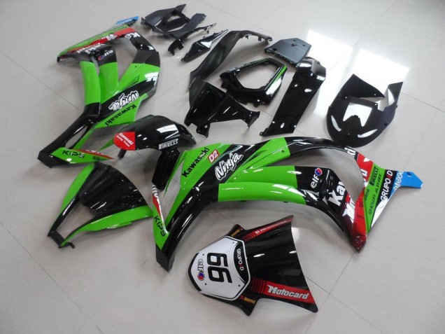2011-2015 Green Red Glossy Black KIPS Motocard Elf 66 Kawasaki ZX10R Motorcycle Fairings Australia