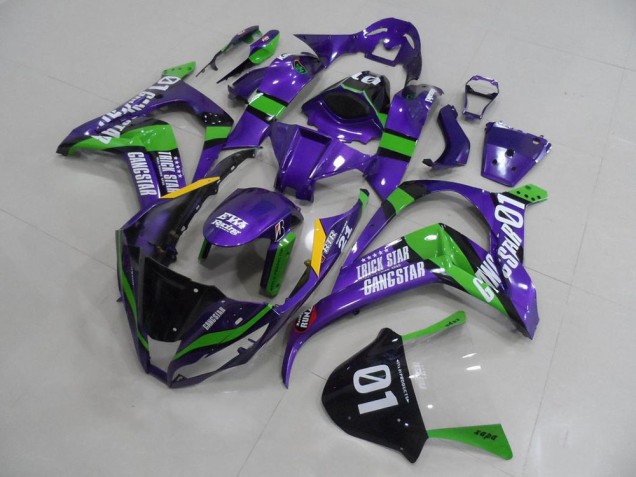 2011-2015 Purple Green Black White Trick Star Gangstar Eva Racing 01 Kawasaki ZX10R Motorcycle Fairings Australia